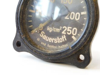Luftwaffe Sauerstoff Druckmesser Fl 30496, Funktion nicht...