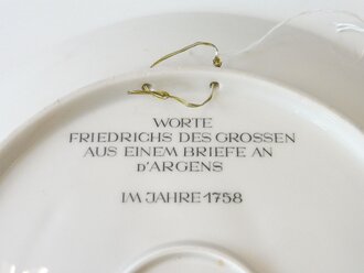 Porzellanmanufaktur Allach, Teller Julfest 1943, am Rand unschöne, alte Reparaturstelle, sicher leicht zu verbessern