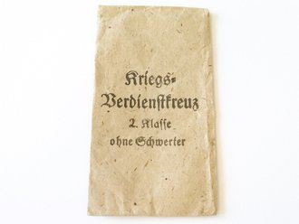 Papiertüte zum Kriegsverdienstkreuz 2.Klasse ohne...