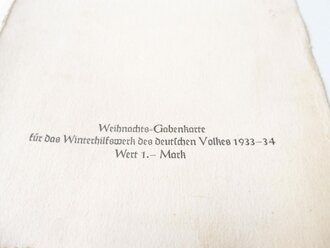 Weihnachts Gabenkarte für das Winterhilfswerk des deutschen Volkes 1933-34