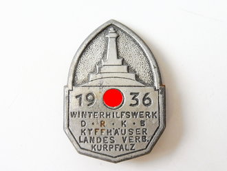 Blechabzeichen Winterhilfswerk RDKB Kyffhäuser Landes Verband Kurpfalz 1936