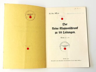 H.Dv.95/29 " Der kleine Klappenschrank zu 10...