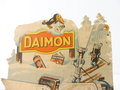 DAIMON Werbeaufsteller aus Pappe aus den 30/40iger Jahren. 18 x 24cm