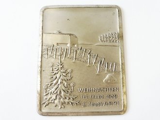 Westwall, Plakette Weihnachten im Felde 1939, II. ( mot) A.R. 71. Maße 7 x9 cm