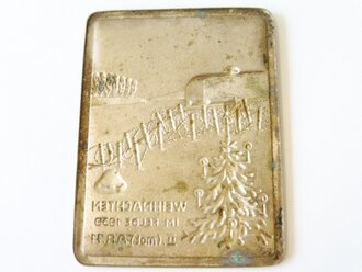 Westwall, Plakette Weihnachten im Felde 1939, II. ( mot) A.R. 71. Maße 7 x9 cm