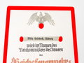 Verleihungsurkunde zum "Reichsfeuerwehr Ehrenzeichen 2.Klasse" Großformatiger Vordruck des Reichsführer SS und Chef der Deutschen Polizei Heinrich Himmler ( Gedruckte Unterschrift ) Relativ dickes Papier mit oberflächlichen Fraßspuren