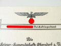 NS Reichskriegerbund, Schmuckurkunde nach 50jähriger Mitgliedschaft zum Ehrenmitglied