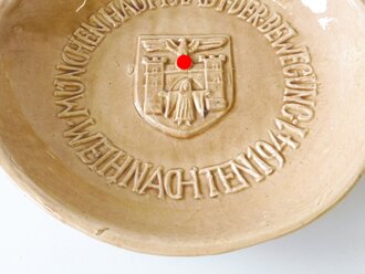 Keramik Teller "München Hauptstadt der Bewegung Weihnachten 1941" Durchmesser 27cm