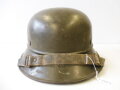 Bulgarien 2. Weltkrieg, Stahlhelm deutscher Fertigung, Originallack und Abzeichen