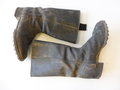 1. Weltkrieg, Paar Stiefel für Mannschaften (Seitennaht) ungereinigte Kammerstücke, Sohlenlänge 29cm, weiches Leder