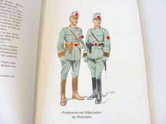 "Die Ordnungspolizei" Kartonierte Mappe mit 13 Uniformtafeln und Gliederung der Ordnungspolizei. Guter Zustand, selten
