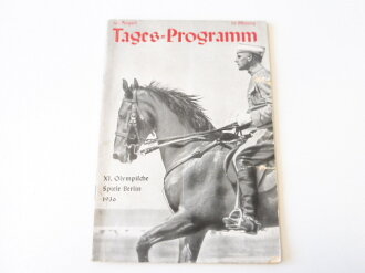 XI.Olympiade Berlin 1936, Tages Programm vom 16.August...