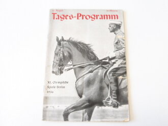 XI.Olympiade Berlin 1936, Tages Programm vom 16.August mit 47 Seiten