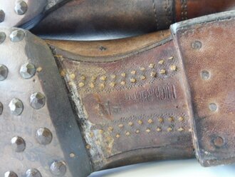 Wehrmacht, Paar Stiefel für Mannschaften. Ungeschwärzte Kammerstücke, Sohlenlänge 28cm. Leicht gefettetes Paar, Leder weich