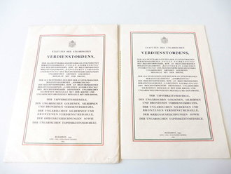 Ungarn, Statuten des ungarischen Verdienstordens in Hülle