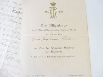 Umfangreicher Dokumentennachlass eines Kämpfers im Deutsch-Französischen Krieg 1870-71, unter anderen Urkunde zur Kriegsdenkmünze 1871, Abgangszeugnis Kriegsakademie 1865, diverse Bestallungen uvm.