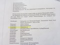 Verleihungsurkunde zum KVK. 2.Klasse 1939 für eine Marine Vorhelferin am 24. Februar 1945 mit eigenhändiger Unterschrift dse Ritterkreuzträgers Helmut Heye als Adrimal der Kleinkampfmittel-Verbände. Dazu das Arbeitsbuch und eine Erklärung