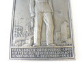 Eiserne Plakette "Für Langjährige treue Dienste, Preussische Bergwerks- und Hütten AG Hindenburg, 4. Dezember 1941" Maße 10 x 17cm