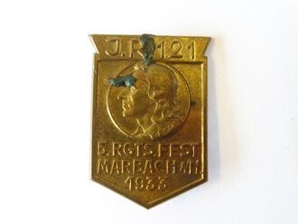 Blechabzeichen I,R, 121, 5. Rgts. Fest Marbach 1933