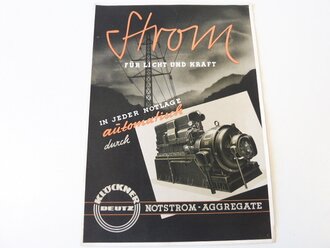 Werbeblatt "Strom für Licht und Kraft"...