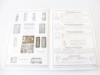 Kriegsmarine, Werbeblatt Deutsche Metalltüren-Werke Aug. Schwarze A.-G.m A4, Faltblatt