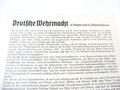 Stundenplan "Deutsche Wehrmacht U-Boote und Bootsmänner", nicht ausgefüllt, Faltblatt A5