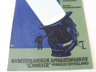 Werbeblatt  N.V.Nederlandsche Apparatenfabrik "High intensity Searchlight" A4