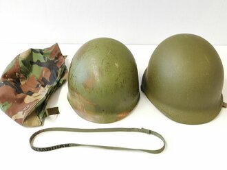 U.S. Army steel helmet with cover from the late seventies