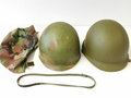 U.S. Army steel helmet with cover from the late seventies