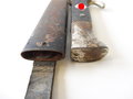 Hitler Jugend Fahrtenmesser Doppelhersteller M7/37 1938 Robert Klaas. Griffemblem wackelt, ungereinigter Fundzustand