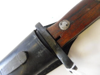 Jugoslawien Seitengewehr Messerbajonett Mauser 24/44 im Koppelschuh