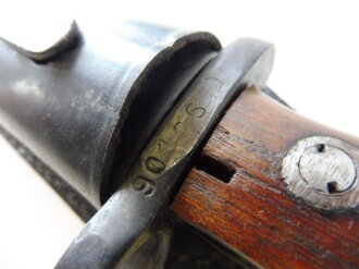 Jugoslawien Seitengewehr Messerbajonett Mauser 24/44 im Koppelschuh