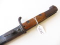 Seitengewehr M1914 (Griechisches Messer) Simson & Co. Suhl für Gewehr 98. Zusammengehöriges Kammerstück, ungereinigt. Siehe Lübbe 312