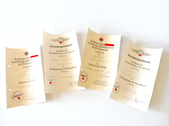 Luftwaffe, Verleihungsurkunden eines Angehörigen Kampfgeschwader Boelcke Nr.27 bestehend aus :