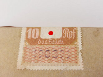 10 Zigarren "scharfe Waffe" ungeöffnet, Banderole mit Hakenkreuz