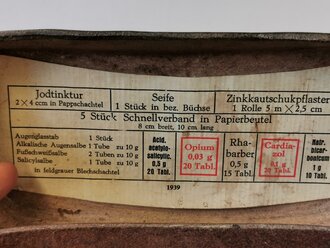 Sanitätstasche für Sanitätsmannschaften rechte Seite datiert 1939