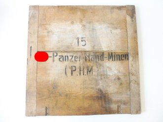Deckel eines Transportkasten für 15 SS-Panzer Hand Minen...
