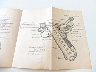 "Die Pistole 08" Denckler Verlag. Stark gebraucht aber komplett, Eigentumsvermerk geschwärzt