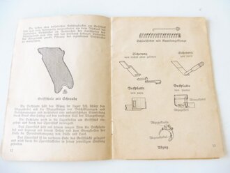 "Die Pistole 08" Denckler Verlag. Stark gebraucht aber komplett, Eigentumsvermerk geschwärzt