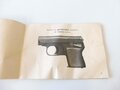 Gebrauchsanweisung für die "Mauser Westentaschen Pistole" Kaliber 6,35mm. Kleinformat 29 Seiten