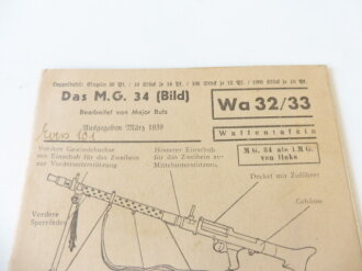 Waffentafel 32/33 " Das MG 34 ( Bild ) "