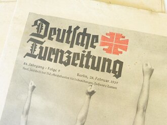 Konvolut 8 Ausgaben "Reichssportblatt" 4 Ausgaben " NS.Sport" und ein "Deutsche Turnzeitung" jeweils nicht auf vollständigkeit überprüft.