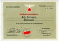 Hitlerjugend Untergau 437 Hohenstaufen, Reichsschwimmschein ausgestellt 1941