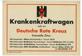 "Krankenkraftwagen stellt das Deutsche Rote Kreuz Zittau" DIN A5, dickeres Papier