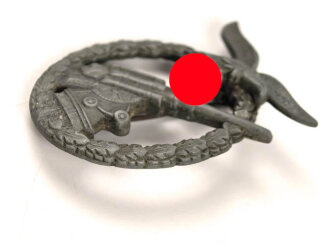 Flakkampfabzeichen der Luftwaffe, Fink, Hersteller WH für W. Hobacher Wien. Getragenes Stück