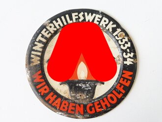 Türplakette Winterhilfswerk 1933-34 " Wir haben...