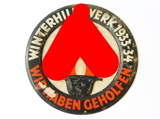 Türplakette Winterhilfswerk 1933-34 " Wir haben...