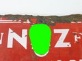 Emailleschild "NSZ Rhein Front Grösste Zeitung der Pfalz" 27 x 60cm