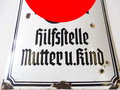 Emailleschild " NSV Hilfsstelle Mutter und Kind" 36 x 48cm