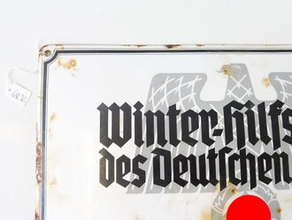 Emailleschild "Winterhilfswerk des Deutschen Volkes Ausgabestelle" 30 x 42cm